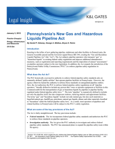 Pennsylvania’s New Gas and Hazardous Liquids Pipeline Act Introduction