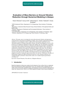 Evaluation of Wave Barriers on Ground Vibration Ramin Motamed , Kazuya Itoh