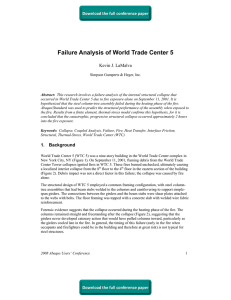 Failure Analysis of World Trade Center 5 Kevin J. LaMalva