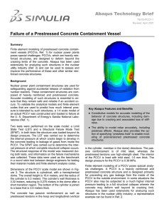 Abaqus Technology Brief Failure of a Prestressed Concrete Containment Vessel