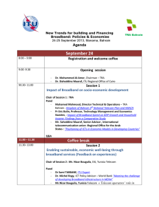 September 24 Agenda Registration and welcome coffee Opening  session
