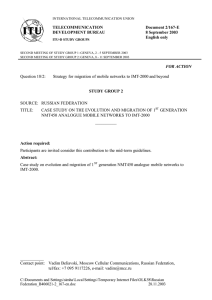 Document 2/167-E TELECOMMUNICATION 8 September 2003