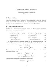 Time Domain Method of Moments 1 Introduction Massachusetts Institute of Technology