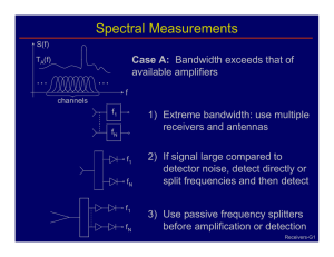 Spectral Measurements