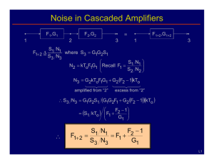 Noise in Cascaded Amplifiers (  ) ( )