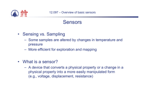 Sensors • Sensing vs. Sampling