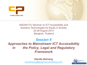 ASEAN-ITU Seminar on ICT Accessibility and 25-26 August 2014
