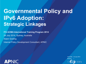 Governmental Policy and IPv6 Adoption: Strategic Linkages