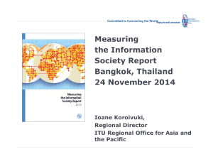 Measuring the Information Society Report Bangkok, Thailand