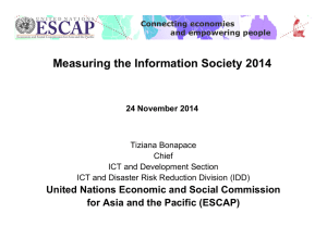 Measuring the Information Society 2014 United Nations Economic and Social Commission