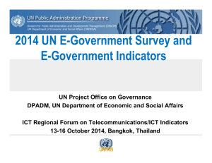2014 UN E-Government Survey and E-Government Indicators