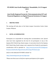 ITU-MCMC Asia-Pacific Regulators’ Roundtable, 24-25 August 2015 &amp;