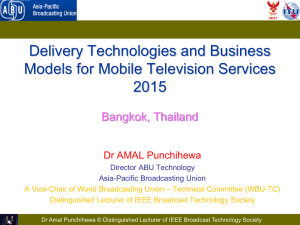 Delivery Technologies and Business Models for Mobile Television Services 2015