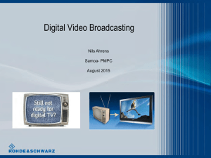 Digital Video Broadcasting Nils Ahrens Samoa- PMPC