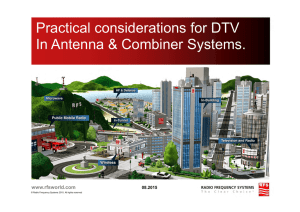 Practical considerations for DTV In Antenna &amp; Combiner Systems. www.rfsworld.com 0