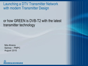 Launching a DTV Transmitter Network  transmitter technology