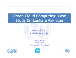 Green Cloud Computing: Case Study Sri Lanka &amp; Pakistan 28-30 July 2015