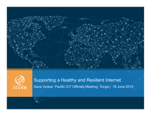 Supporting a Healthy and Resilient Internet
