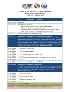            AGENDA OF THE PACIFIC ICT OFFICIALS’ MEETING 