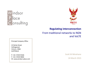 Regulating interconnection From traditional networks to NGN  and VoLTE Scott W Minehane