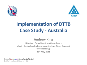 Implementation of DTTB Case Study - Australia Andrew King