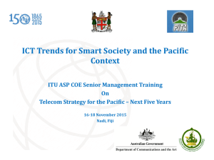 ICT Trends for Smart Society and the Pacific Context On