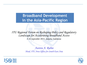 Broadband Development in the Asia-Pacific Region