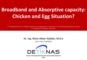 Broadband and Absorptive capacity: Chicken and Egg Situation?