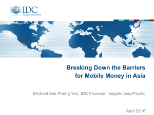 Breaking Down the Barriers for Mobile Money in Asia April 2016