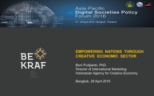 EMPOWERING  NATIONS  THROUGH CREATIVE  ECONOMIC  SECTOR