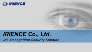 IRIENCE Co., Ltd. Iris Recognition Security Solution