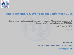 Radio Assembly &amp; World Radio Conference 2015