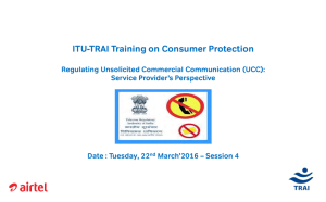ITU-TRAI Training on Consumer Protection