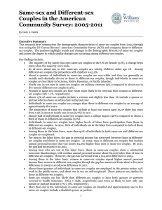 Same-sex and Different-sex Couples in the American Community Survey: 2005-2011