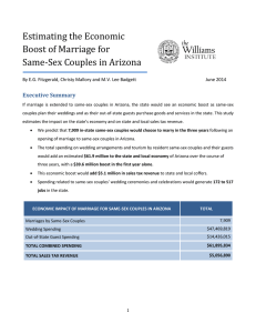 Estimating the Economic Boost of Marriage for Same-Sex Couples in Arizona Executive Summary