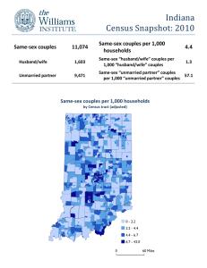 Indiana Census Snapshot: 2010 Same-sex couples per 1,000 Same-sex couples