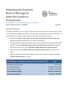 Estimating the Economic Boost of Marriage for Same-Sex Couples in Pennsylvania