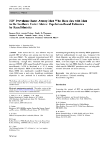 HIV Prevalence Rates Among Men Who Have Sex with Men