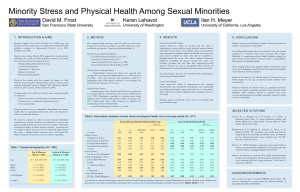 Minority Stress and Physical Health Among Sexual Minorities 4. CONCLUSIONS