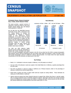 CENSUS SNAPSHOT  CALIFORNIA’S LATINO/LATINA LGB POPULATION