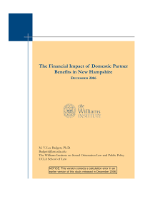 The Financial Impact of Domestic Partner Benefits in New Hampshire D 2006