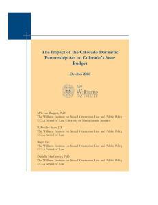 The Impact of the Colorado Domestic Partnership Act on Colorado's State Budget