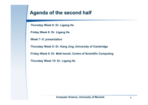 Agenda of the second half