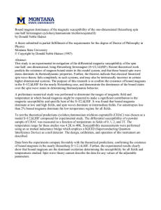 Bound magnon dominance of the magnetic susceptibility of the one-dimensional... one-half ferromagnet cyclohexylammonium trichlorocuprate(II)