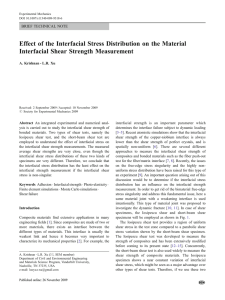 Effect of the Interfacial Stress Distribution on the Material