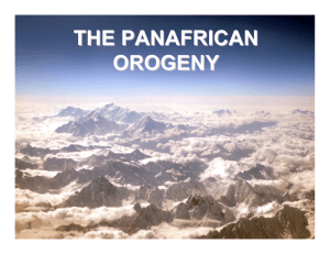 THE PANAFRICAN OROGENY
