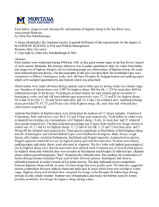 Food habits, range use and interspecific relationships of bighorn sheep... west-central Montana