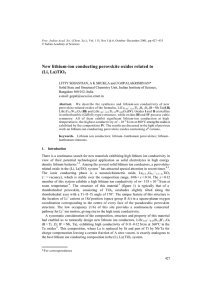 New lithium-ion conducting perovskite oxides related to (Li, La)TiO