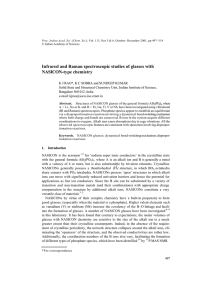 Infrared and Raman spectroscopic studies of glasses with NASICON-type chemistry