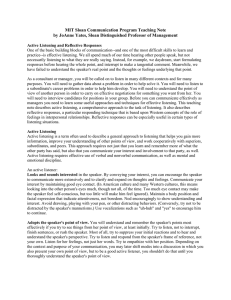 MIT Sloan Communication Program Teaching Note